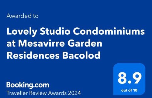 Bantud Hacienda Apartment | Lovely Studio Condominiums at Mesavirre Garden Residences Bacolod