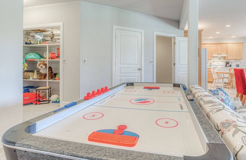 Clinton House | Lower-level suite with deck/veranda, garden views, & foosball