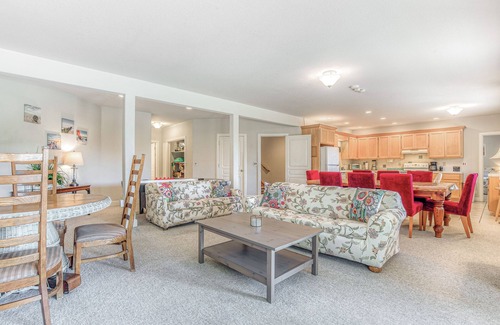 Clinton House | Lower-level suite with deck/veranda, garden views, & foosball