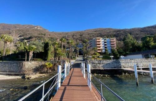 Bissone Apartment | Luganersee, Pool, Strand, Parkplatz, Suite