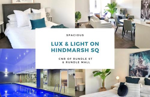 Adelaide Central Business District Apartment | Lux 2BR Apt on Hindmarsh SQ-Pool-Gym-Sauna-Parking