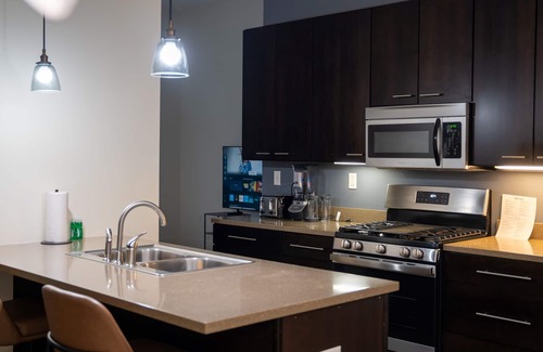 Downtown Pittsburgh Apartment | Luxe 2 Bedroom Loft - An Urban Oasis with Private Terrace + Free Gym Access!