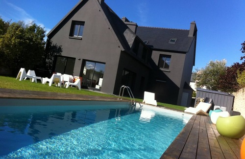 Brignogan-Plage House | Luxury villa with heated pool/420m2/30m from the beach