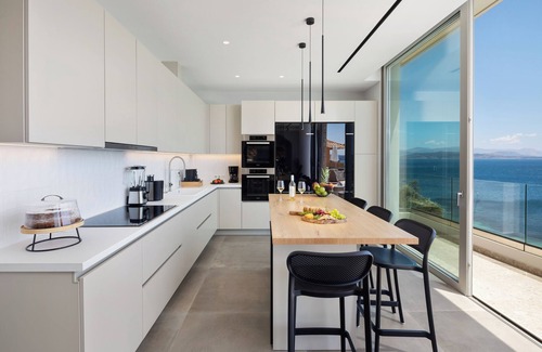 Barbati Villa | Luxurious Villa with seafront view and infinity pool