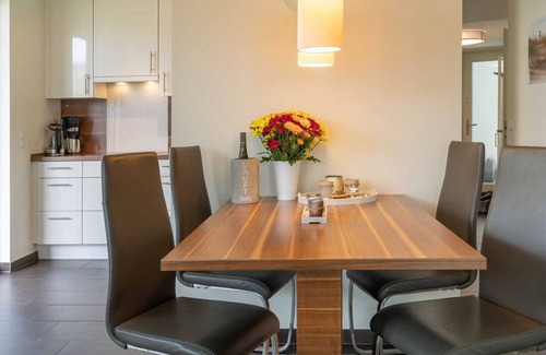 Ostseebad Baabe Apartment | Luxury apartment with sauna, corner bath, fireplace, wireless, beach chair on patio