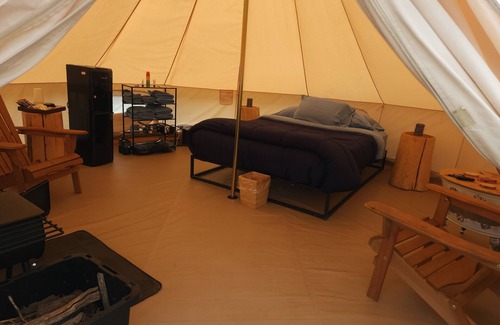 Springfield RV Rental | Luxury Bell Tent with Outdoor Bathroom