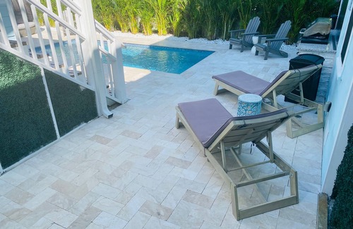 Pass-a-Grille House | Luxury Key West Style Home on Historic Pass-A-Grille Beach Pool BBQ