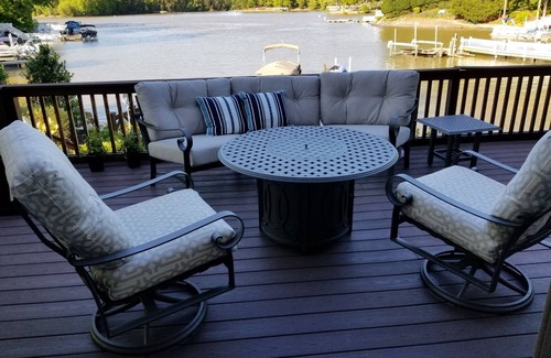 Steele Creek House | Luxury Lake Living, Sandy Beach, Boat Dock, J. Nicklaus Golf Course