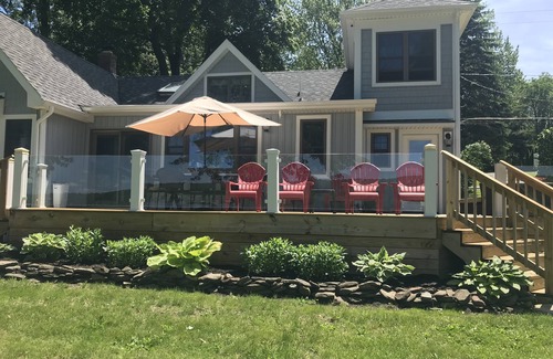 Honeoye House | Luxury Lakefront Home with Pool, Hot Tub, and Sauna!