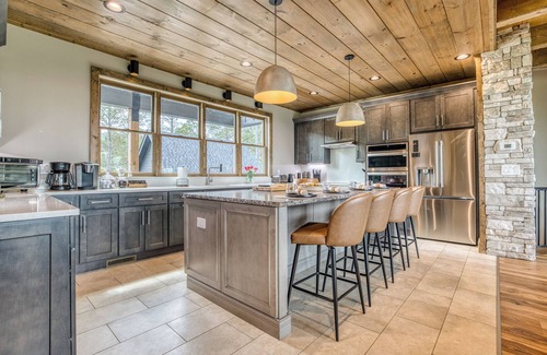 Ellijay Cabin | Luxury Mountain Retreat with Hot Tub, Sauna, and Theater