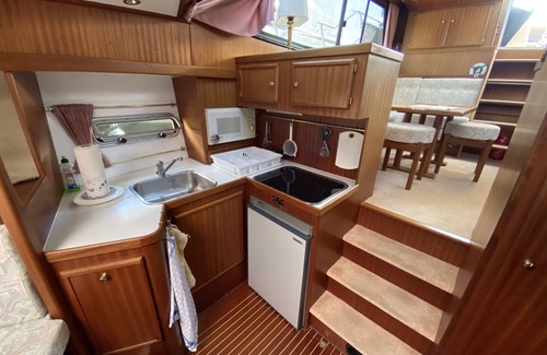 Bad Saarow Boat Rental | Luxury vacation on the Amavida Yacht/Scharmützelsee - Sonne3000