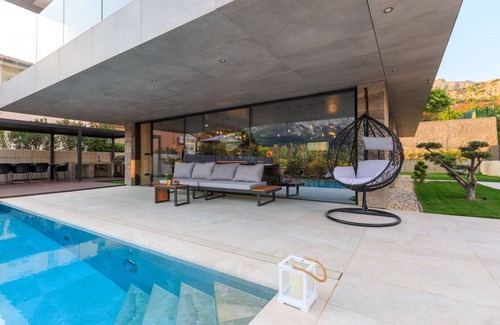 Baska Villa | Luxury villa Krk Baška II with infinity heated swimming pool, sauna and gym