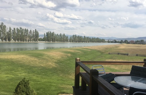 Helena Cabin | Majestic Log home on Private Lake- Close to Fly Fishing, Swimming & Hiking