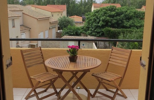 Sainte-Marie-la-Mer Apartment | Mezzanine apartment, luxurious with all comfort, 100 m from the beach in peacefu