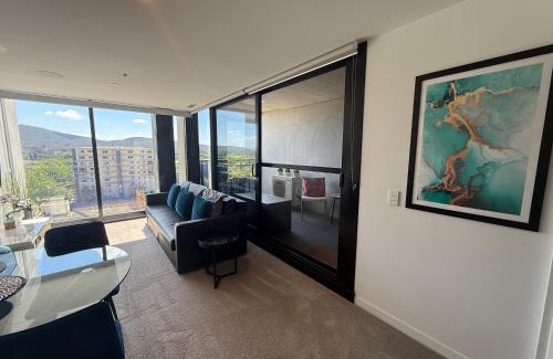 Braddon Apartment | Midnight Luxe 1BR Apartment in the heart of Braddon Views from L7 Pool Sauna Gym Secure Parking Wifi Wine