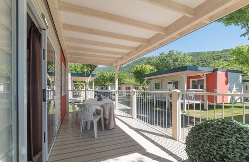 Comero House | Mobilehome with terrace, air conditioning and pool