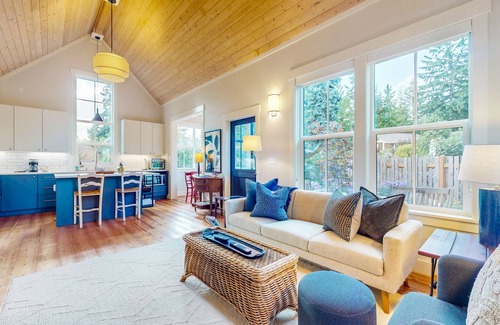 Olympic Hills Cottage | Modern, family-friendly natural light filled cottage with patio, central AC