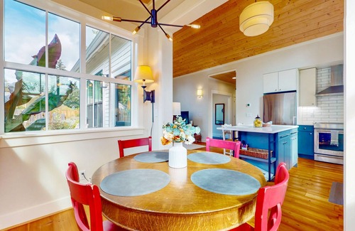 Olympic Hills Cottage | Modern, family-friendly natural light filled cottage with patio, central AC