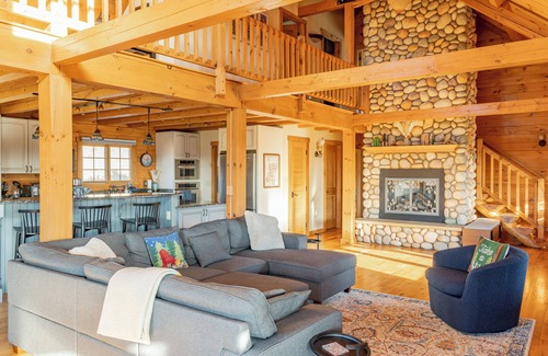 Chatham House | Modern Log Chalet - 10 acres, views, and a pond!