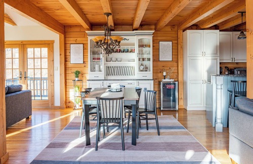 Chatham House | Modern Log Chalet - 10 acres, views, and a pond!