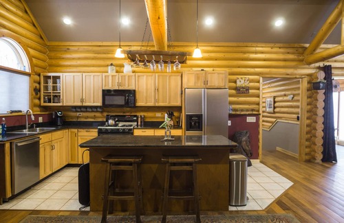 Victor House | Modern log home with a view of the Tetons!