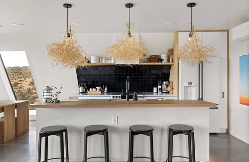 Yucca Valley Villa | Modern Luxury A-Frame with Pool, Sauna & Hot Tub