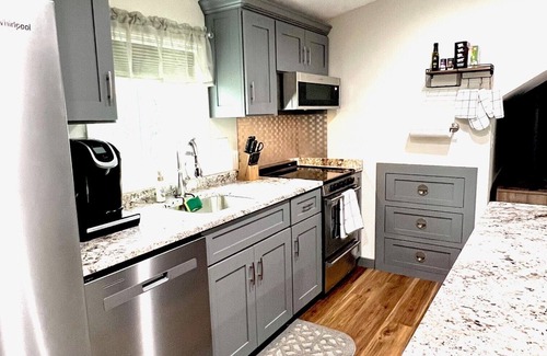 Aiken Apartment | Modern Open Floor Plan Guest Apt with King