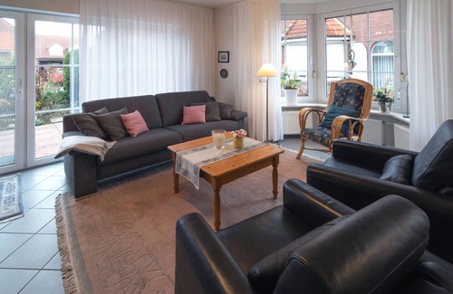 Westeraccumersiel House | Modern semi-detached house "Haus am Siel" in a quiet residential area