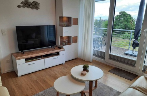 Altefaehr Apartment | Modern top floor apartment with a view of the sea and Stralsund