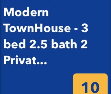 Wellingborough House | Modern TownHouse - 3 bed 2.5 bath 2 Private Gated Parking