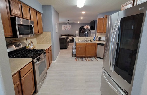 Barrett House | Modern unique 3 bedroom home with indoor fireplace, updated to today standards.
