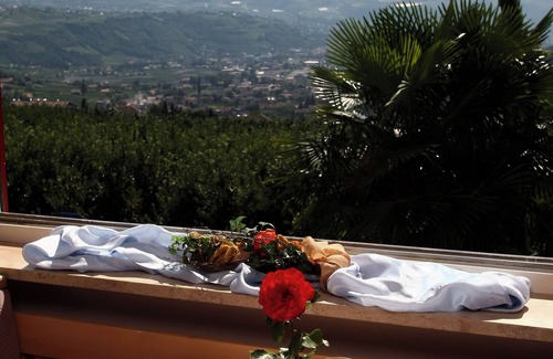 Lagundo Apartment | Modern vacation apartment with saltwater pool, hot whirlpool, panorama on the Algunder Waalweg