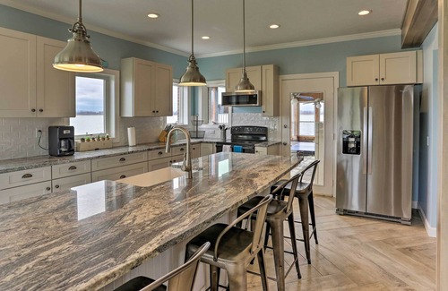 Sandusky House | Modern Waterfront Home w/ Patio, Fire Pit + Dock
