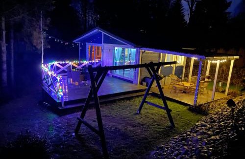 Chmielno House | Modry Domek Sznurki Całoroczny Ogrodzony