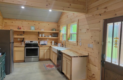 Rydal Cabin | Moon tree cabin ππ² 2-bedrooms in Rydal, close to Buc-ee's! Outside shower!