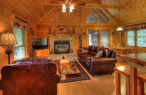 Sevierville Cabin | Mooseberry Ridge 1/2 mile to PKWY/Close to Dollywood & Outlets/Free WiFi/Hot Tub