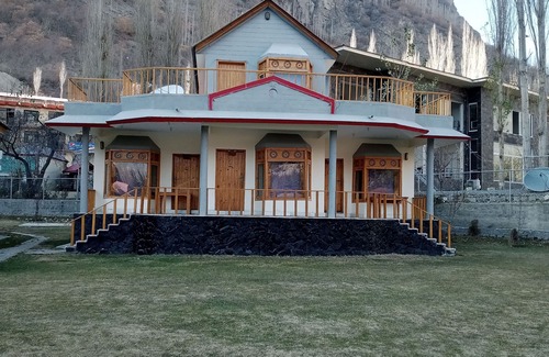 Skardu House | Mountain view with big garden and beautiful view of apricots cherry, treesand .