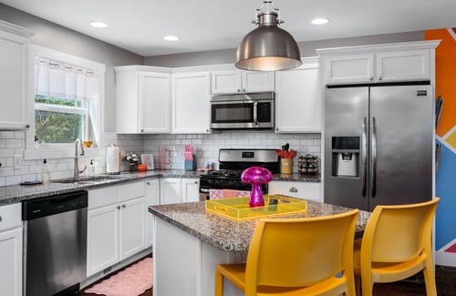 Traverse City Apartment | Neon Nest 3BR Townhome Near Downtown Beach Wineries