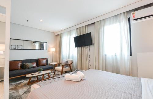 Chacara Santo Antonio Apartment | Nest of Freedom Chacara Sto Antonio e Consul USA - TV Smart e Sofá Cama