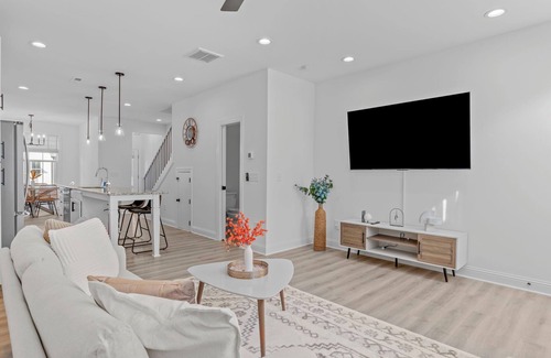 Northeast Raleigh House | New Built Dreamy Designer's Retreat, Fire Pit, Office Desks