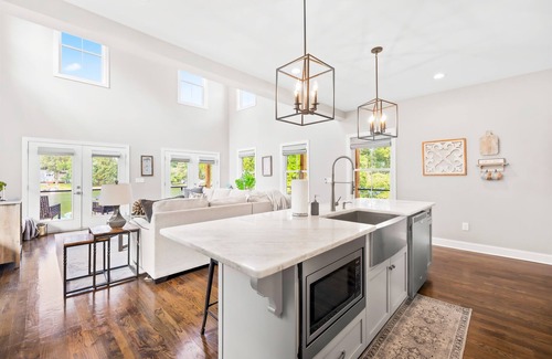 Sherrills Ford House | NEW! Firepit, Covered Dock, & Wraparound Porch
