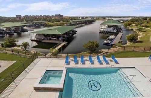 Graford Condo | NEW Lakefront Condo with Resort-Style Amenities on the water!