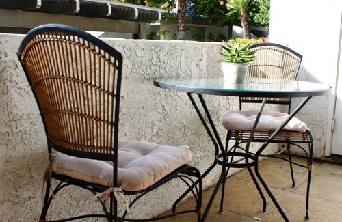 Palm Springs Condo | NEW LISTING Poolside Desert Condo Perfect for Long Term Stays