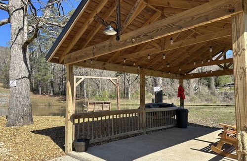 Lookout Valley Neighborhood Association House | New - Private pond stocked with fish - game room - fireplace - 2 acres to explore
