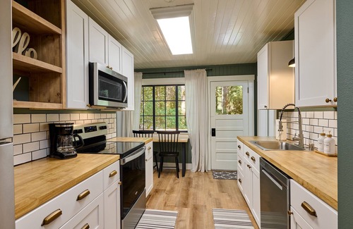 Rhododendron Cabin | NEW - Two Cabins One Epic Getaway! Hot Tub, 9 beds/Fast Wifi/AC/2 Kitchens