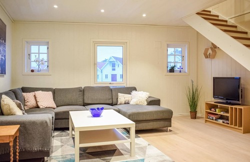 Sandve House | Nice home in Sandve with house sea view