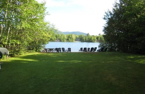 Lake Placid House | Nice quiet neighborhood with big backyard and shared beach on Mirror Lake