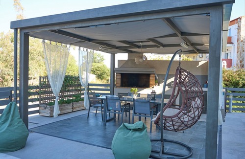Pefkochori Villa | Ocean Private Villas - Villa Ithaca - private heated pool/jacuzzi/barbecue