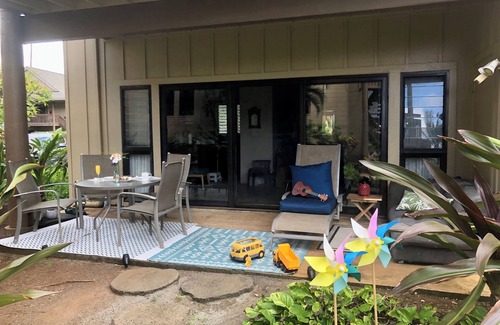 Lihue Condo | Ocean view 2 bedroom centrally located condo. Steps from the ocean!