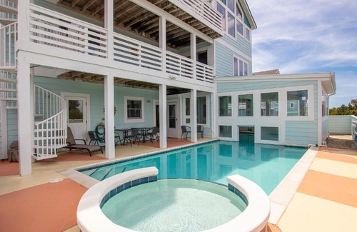 Corolla Light House | Oceanside, ELEVATOR, Indoor-Outdoor pool, Sauna, Rec Room, Media Room, BH12, Celtic Tides